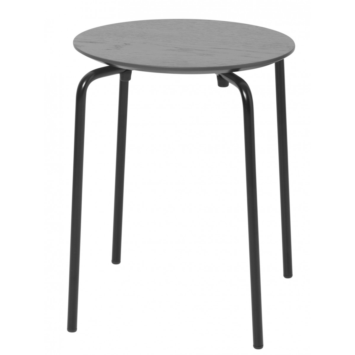 Herman stool – warm grey – black legs
