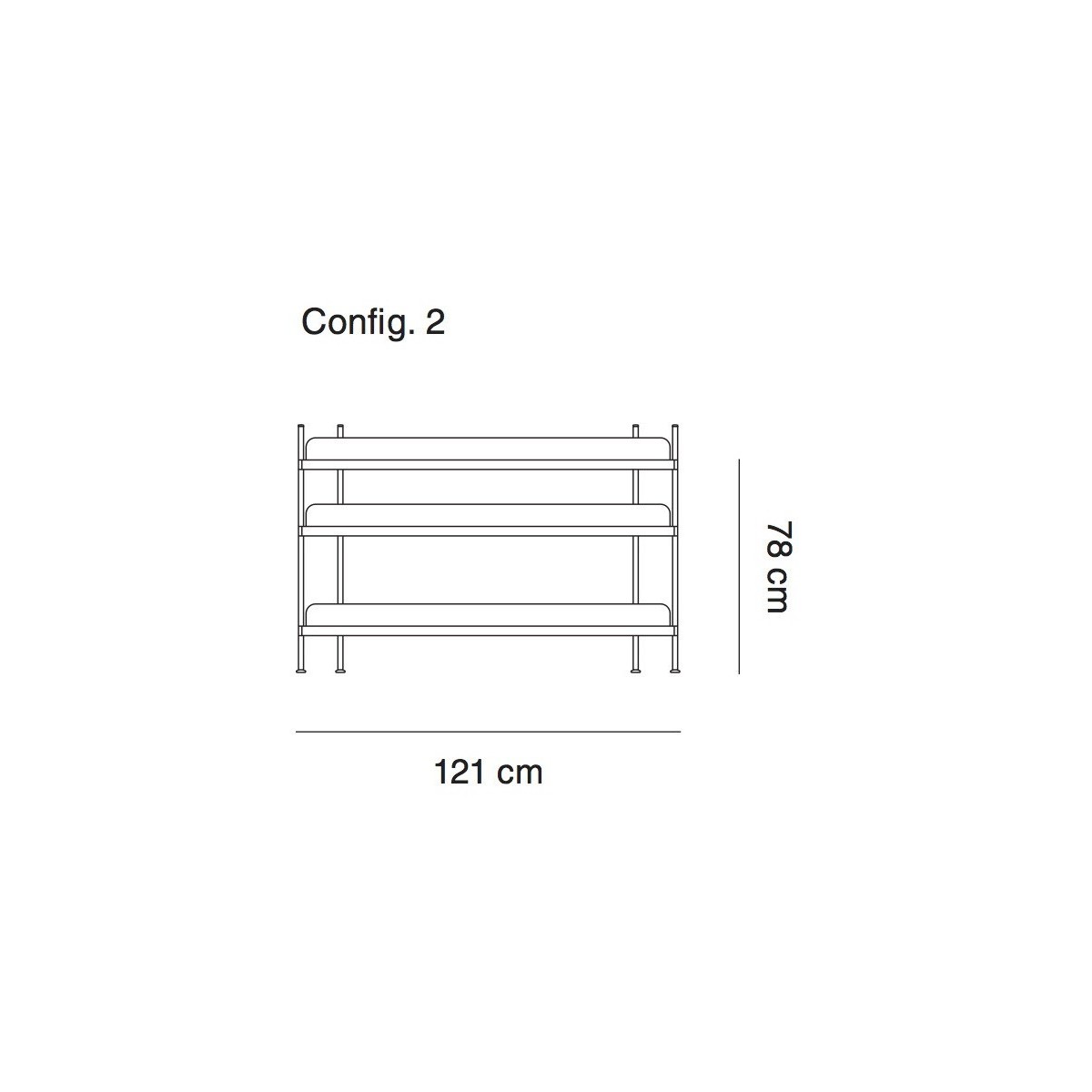 configuration 2 - Compile shelving system