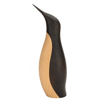 Pingouin – H18,20 x 5,90 cm – SMALL - Hêtre et wenge