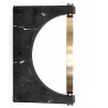 Pepe Marble mirror – Brass - black marble