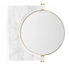 Miroir Pepe Marble – Laiton - marbre blanc