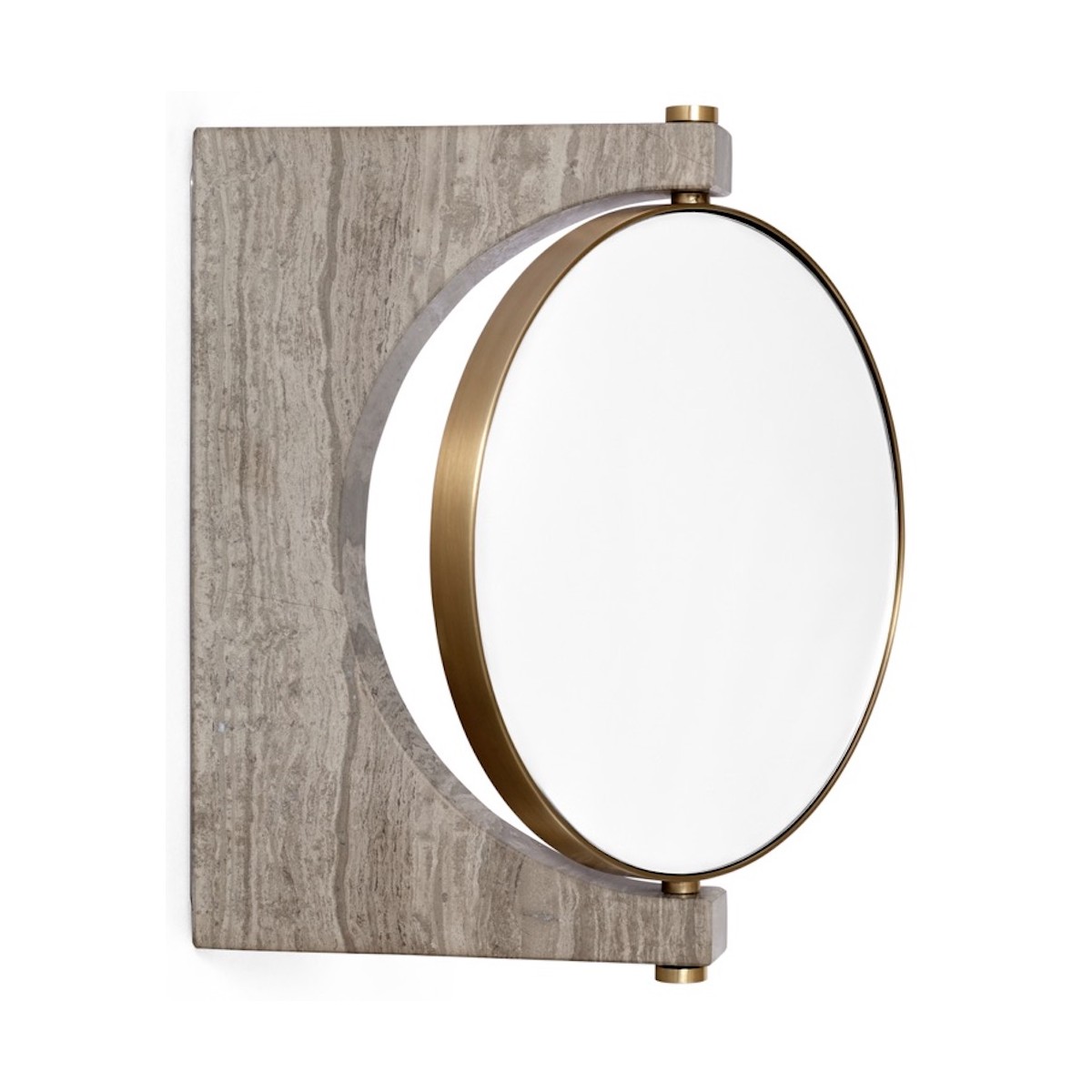 Pepe Marble mirror –  Brass - honed brown