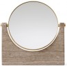 Miroir Pepe Marble – Laiton marbre brun poli – à poser