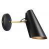 black / brass - Birdy short wall lamp