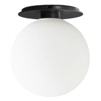 TR Bulb - ceiling - black - matte opal glass