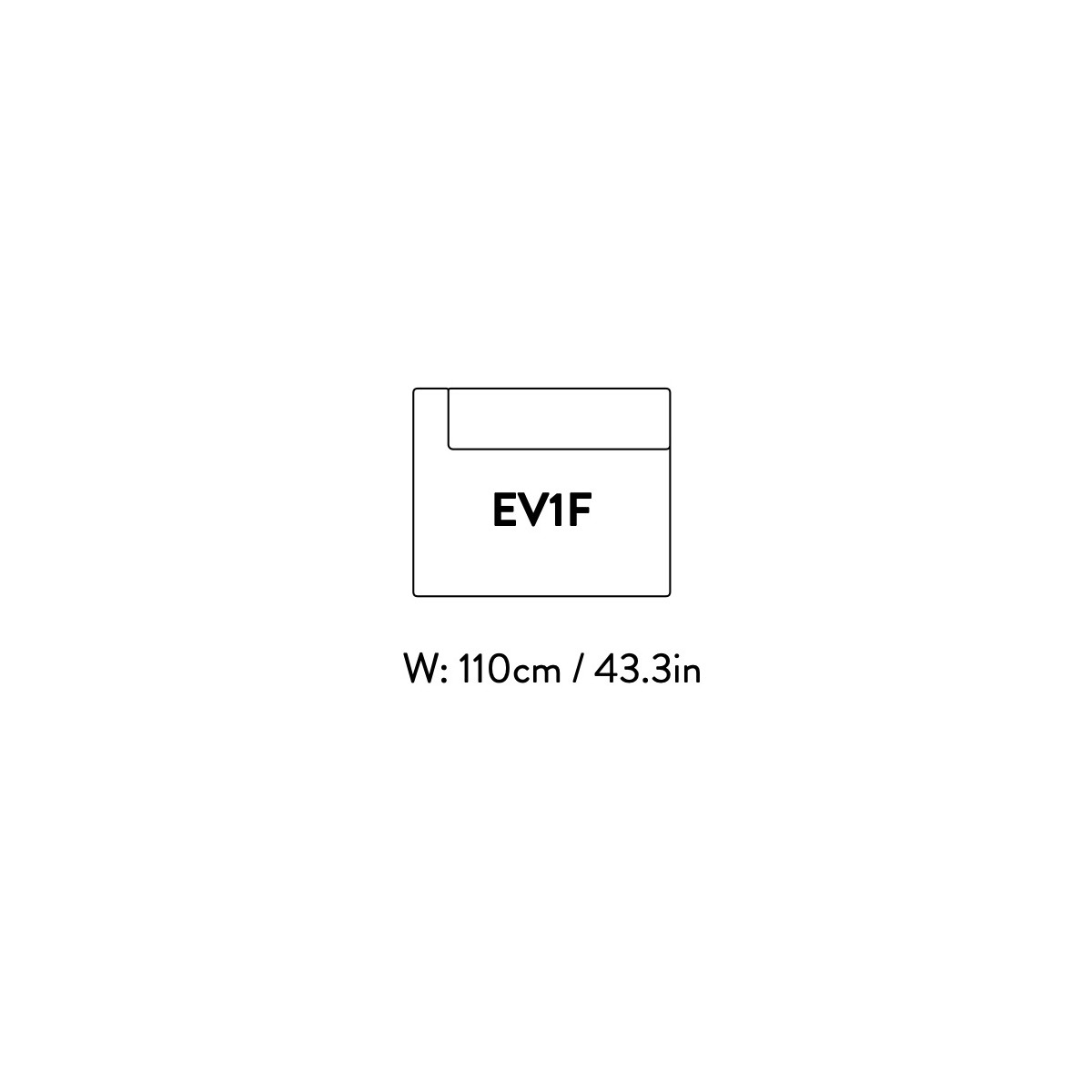left open end module – 110 x 89 cm – Develius – EV1F