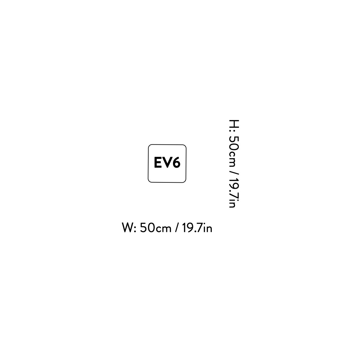 EV6 – 50 x 50 cm - medium - coussin - Develius