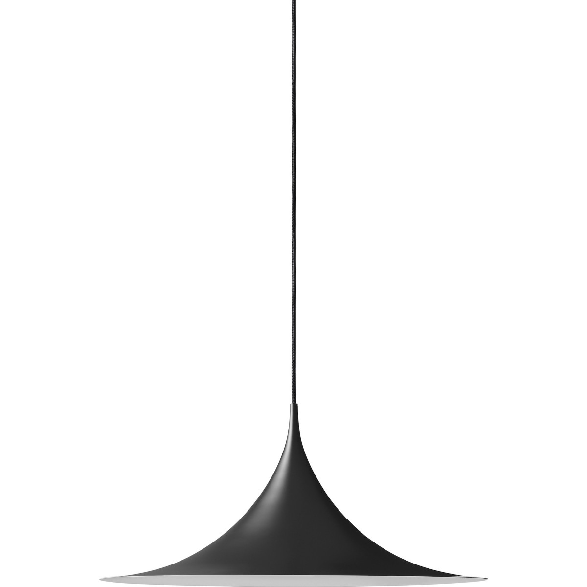 Ø30 cm - black semi matt - semi pendant