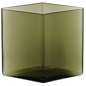 20,5 x H18 cm - vert mousse - vase Ruutu