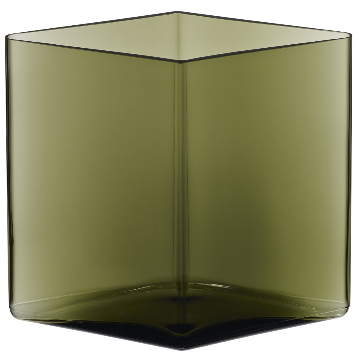20,5 x H18 cm - moss green - Ruutu vase
