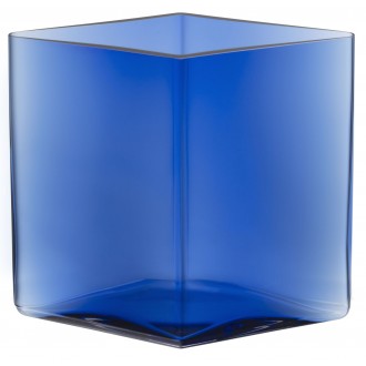 20,5 x H18 cm  - Bleu Ultramarine - vase Ruutu