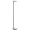 Oblique floor lamp – glossy grey – with induction charger