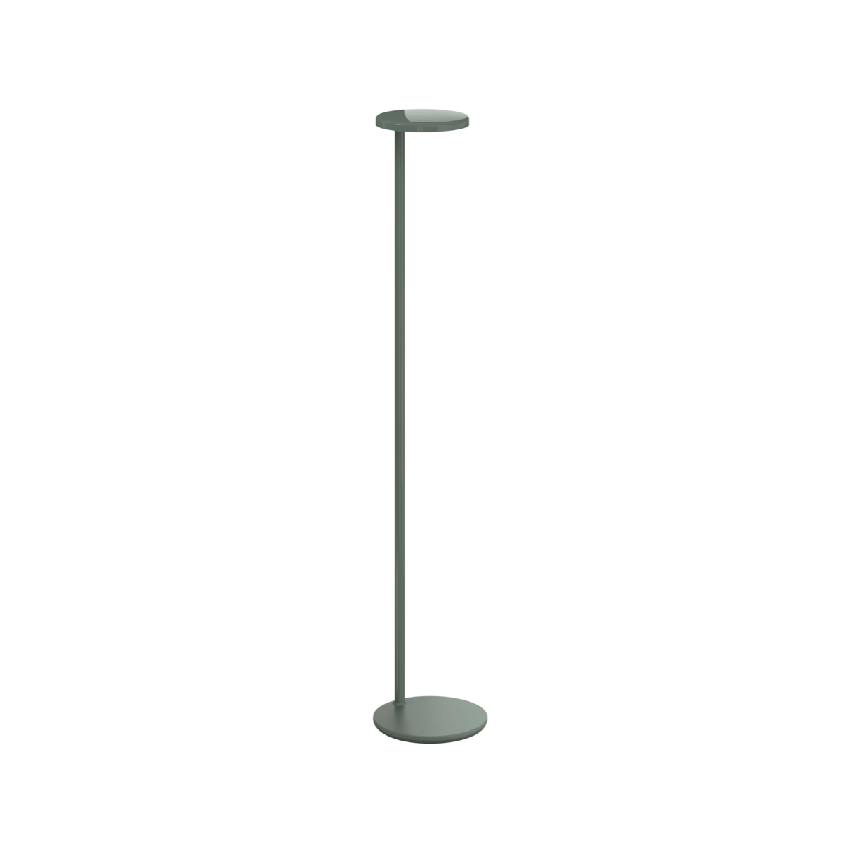 Oblique floor lamp – glossy salvia - with induction charger