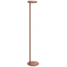 Oblique floor lamp – rust matte – with induction charger