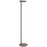 Oblique floor lamp – brown matte – with induction charger